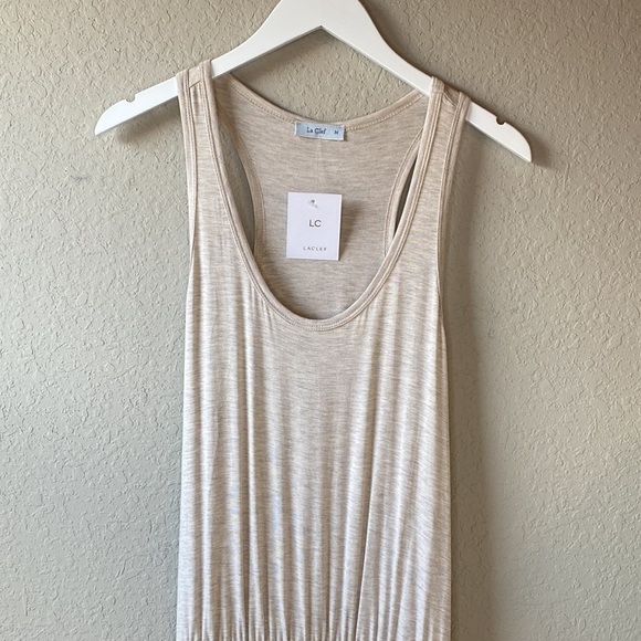 NWT La Clef Women’s Racerback Sleeveless Tank Dress Size Medium - Picture 2 of 14